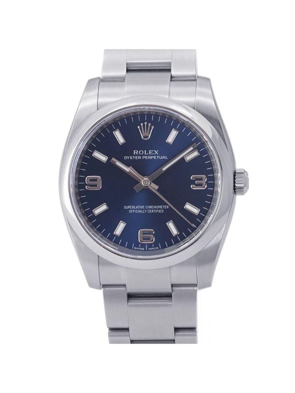 Rolex Oyster Perpetual 34 Roulette Watch Blue Dial